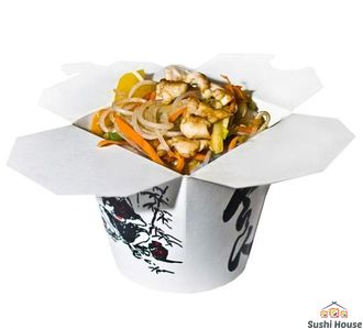 Лапша WOK с курицей и арахисом, 300 г.