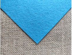 Фетр жесткий, толщина 0,5-1 мм, размер 20*30 см, 1 лист, цвет голубой
