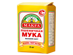 Мука Makfa Пшеничная высший сорт 2кг