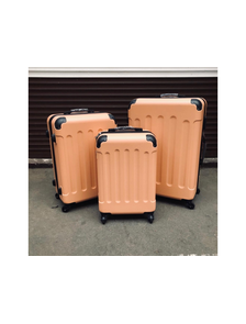 Комплект из 3х чемоданов ABS с накладками S,M,L светло-бежевый
