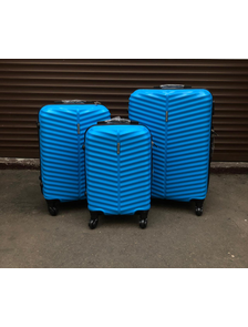 Пластиковый чемодан  Баолис голубой размер S