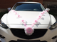 Комплект украшений на машину на выписку из роддома "Цветочный розовый" (прокат)