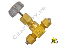 Клапан запорный газовый БАМЗ АЗТ-10-4/250 (КС 7102) проходной Ду4мм 25МПа