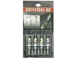 Свечи зажигания "BRISK" EXTRA DR15TC-1-J Чехия (ВАЗ 2110-2112 16 кл. инж.) 3-х эл.блистер компл.