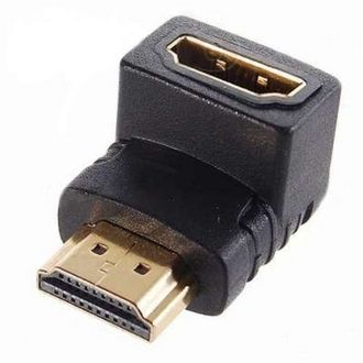 Переходник HDMI гнездо - HDMI штекер угловой 90