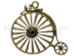 подвеска "Велосипед ретро", цвет-античная бронза
