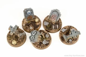 BASES 25MM - VILLAGE CEMETERY (PAINTED)