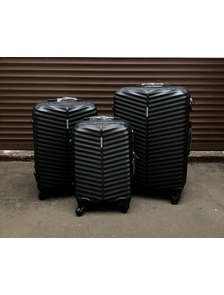 Пластиковый чемодан  Баолис черный размер S