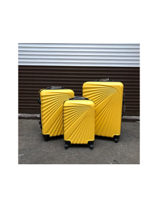 Комплект из 3х чемоданов Olard ABS S,M,L желтый