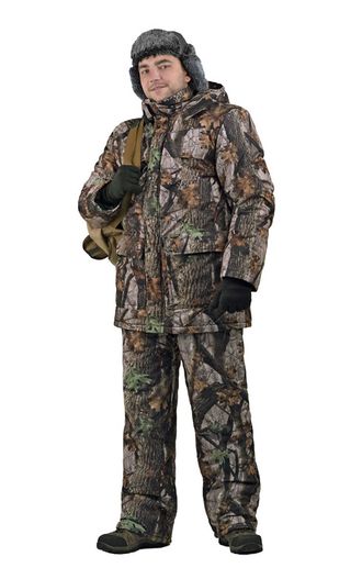 Костюм мужской Вепрь зимний кмф алова Темный дуб подкладка флис 180г Костюм мужской Вепрь зимний кмф алова Темный дуб подкладка флис 180г