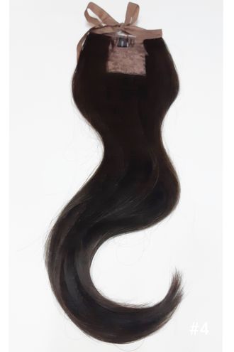 Шиньон-хвост на ленте из натуральных волос 50 см Тон № 4