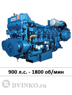 Судовой двигатель Baudouin 12M26.2C900-18 900 л.с. 1800 об/мин