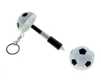 Ручка шариковая-прикол, «Футбольный мяч», с брелком