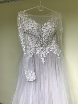 Белое свадебное платье с рукавами прокат Уфа