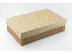 Коробка на 15 кексов (41*25*11 см), Крафт снежинки