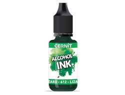 алкогольные чернила Cernit alcohol ink, цвет-lizard 612 (зеленый), объем-20 мл