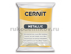 полимерная глина Cernit Metallic, цвет-yellow 700 (желтый), вес-56 грамм