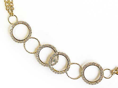 "Гюзель", подхват металлический с кольцами и стразами