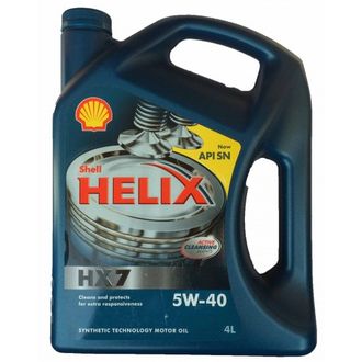 Моторное масло Shell Helix HX7 5W40 полусинтетическое 4 л.