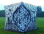 Утепленная палатка куб для рыбалки, двухслойный стеганый 200*200*215см (цвет в ассортименте) арт. 1620А