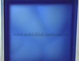 Стеклоблок Vitrablok (Чехия) &quot;Волна&quot;, окрашенный в массе, Синий матовый