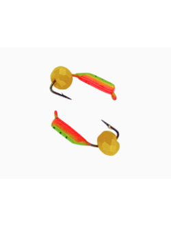 Мормышка вольфр. МАСТИВ 2 художественный (зел.), гр шарик, 0,5гр. (сырный) арт.694