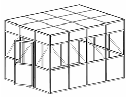Павильон, каркаc которого изготовлен из профилей системы OPTIMA