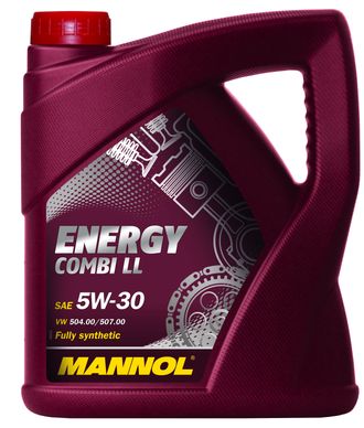 08000 Моторное масло MANNOL Energy Combi LL SAE 5W-30 VW-AUDI синтетическое, 4 л.