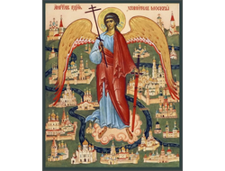 Ангел-Хранитель Москвы. Рукописная икона.