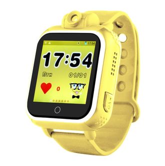 Детские часы Smart Baby Watch с GPS Q75 G10 - жёлтые