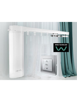 Электрокарниз с приводом Movelite 35 WT, с фазным управлением. Somfy, Франция