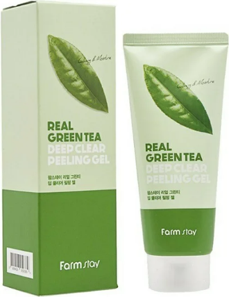 FarmStay Пилинг гель Зеленым Чаем Real Green Tea Deep Clear Peeling Gel. 100 г. 959389