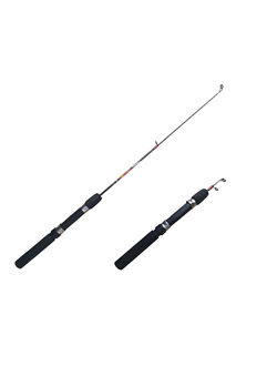 Удочка зимняя телескопическая 27-63см/ ручка неопрен/ черная