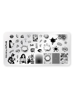 Пластина для стемпинга PNS-08 (6*12 см) ParisNail