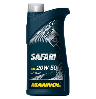 08041 Масло моторное MANNOL Safari SAE 20W50 минеральное, 1 л.