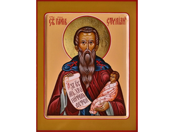 Стилиан Пафлагонянин, Святой Преподобный. Рукописная икона.