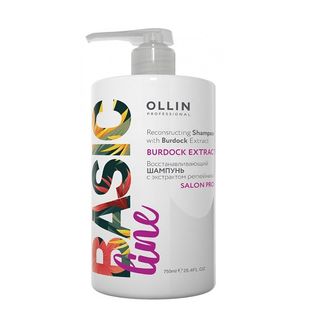 Ollin Basic Line Восстанавливающий шампунь с экстрактом репейника 750 мл.