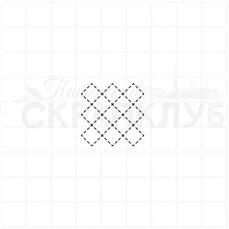 Штамп фоновый с квадратами из контурных черточек
