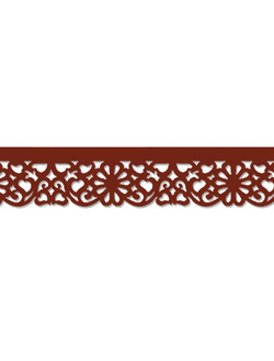 Готовый фигурный ламбрекен с цветами. Арт. 010