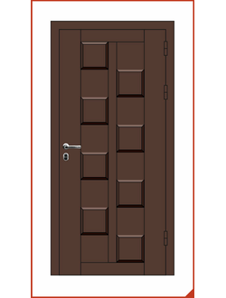 входная дверь. металлическая профильная конструкция (004)