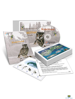 Животные, комбинированное наглядное пособие (СD-диск + 80 карточек)