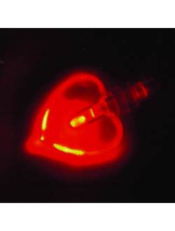 Гирлянда "Сердечки", 20 микролампочек, 2 м, красный