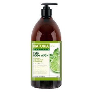 NATURIA Гель для душа МЯТА/ЛАЙМ PURE BODY WASH (Wild Mint &amp; Lime), 750 мл. 996684