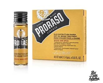 Горячее масло для бороды Proraso Beard Hot Oil Wood and Spice, 4 шт. по 17 мл