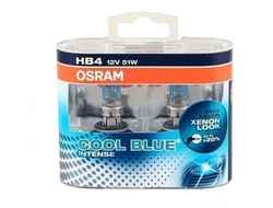 Лампа галогенная Osram HB4 9006 4200K Cool Blue Intense 12V 51W, 2 шт.