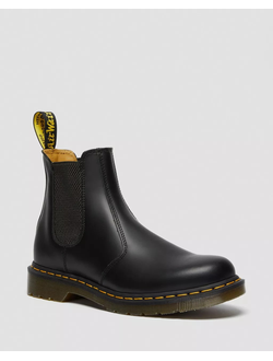 Челси Dr Martens 2976 Yellow Stitch Smooth Leather Chelsea Boots