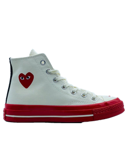 КЕДЫ CONVERSE X PLAY COMME DES GARCONS белые