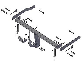 Фаркоп на Рено Меган 3 хетчбек (комби) 5 дв. 2008-... Фаркоп на Рено Меган 3 хетчбек (комби) 5 дв. 2008-...