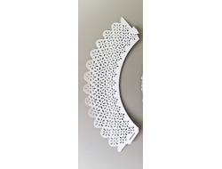 Украшение для выпечки капкейков, Волнистый край, Белый, 25 шт