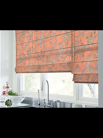 Натуральные драпировочный текстиль для штор Affresco с тропическими птицами